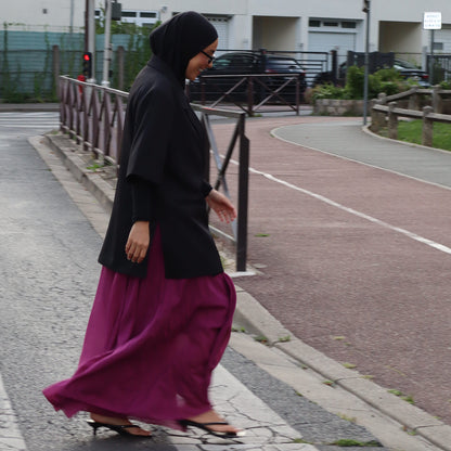 Blazer Zayan (écru, noir & bordeaux)